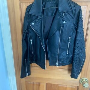Black Studded Leather Jacket